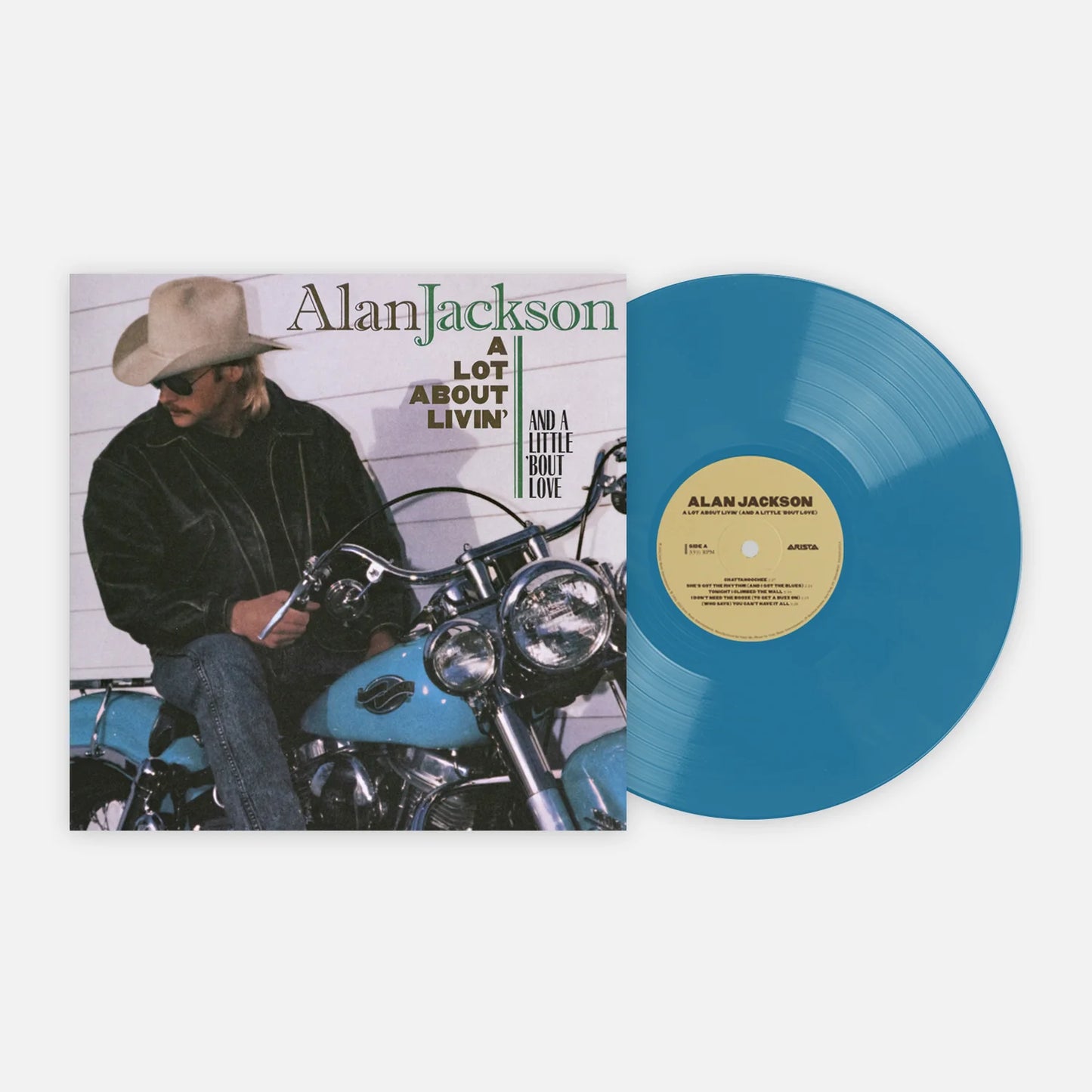 Alan jackson a lot about livin and a little bout love album on blue color vinyl lp record