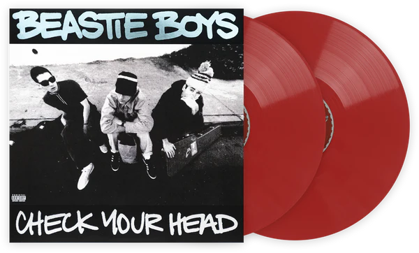Beastie boys check your head album on red colored vinyl lp record