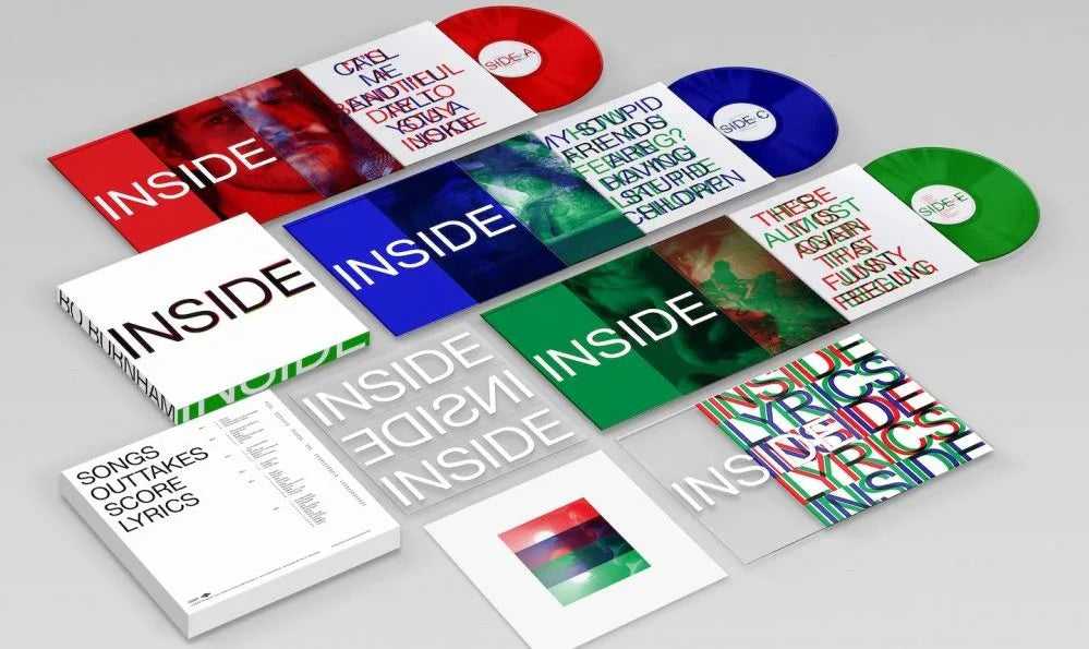 Bo burnhams inside album on red green blue color vinyl lp record