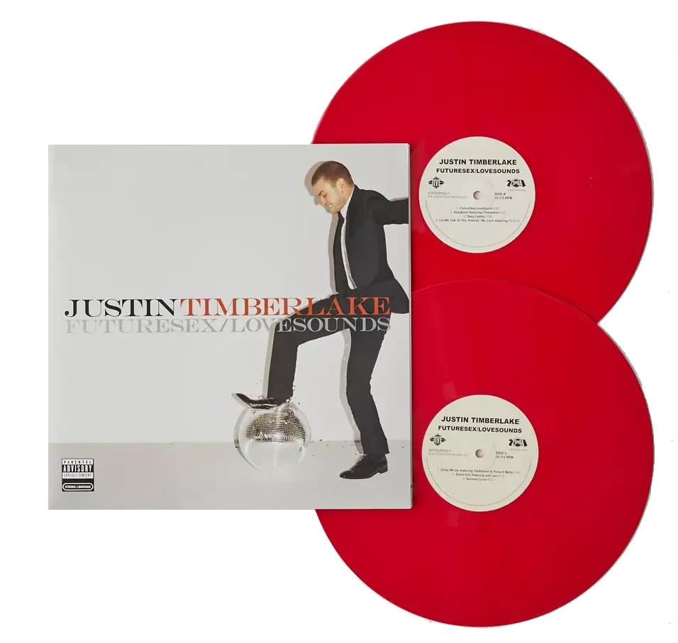 Justin timberlakes futuresex lovesounds album red color vinyl lp record