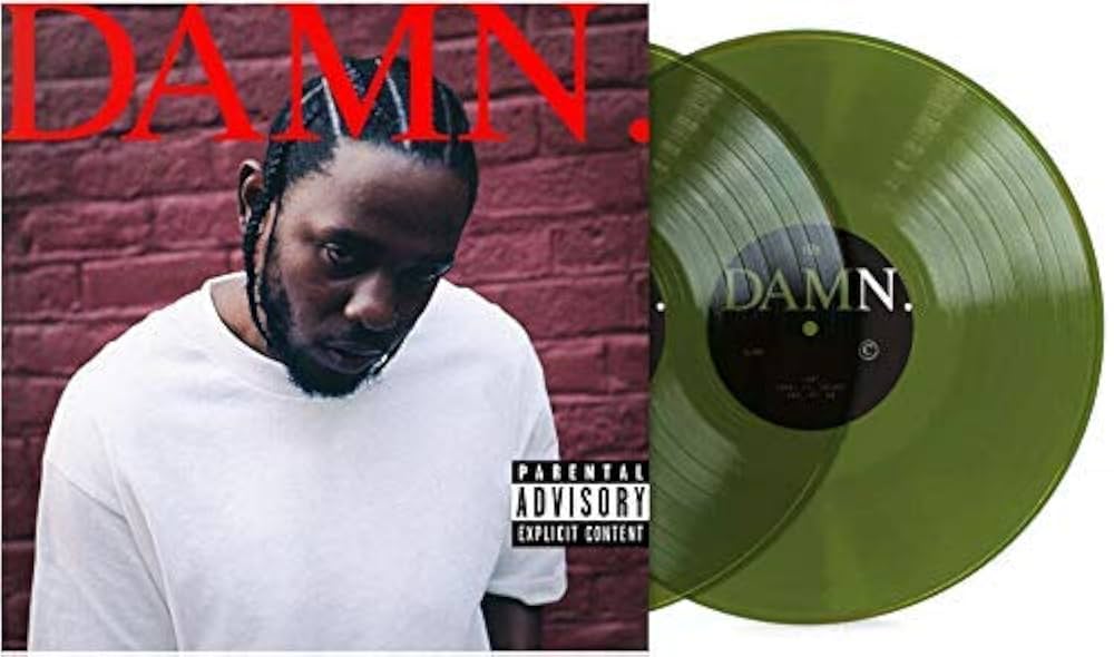 Kendrick lamar damn album on green color vinyl lp record