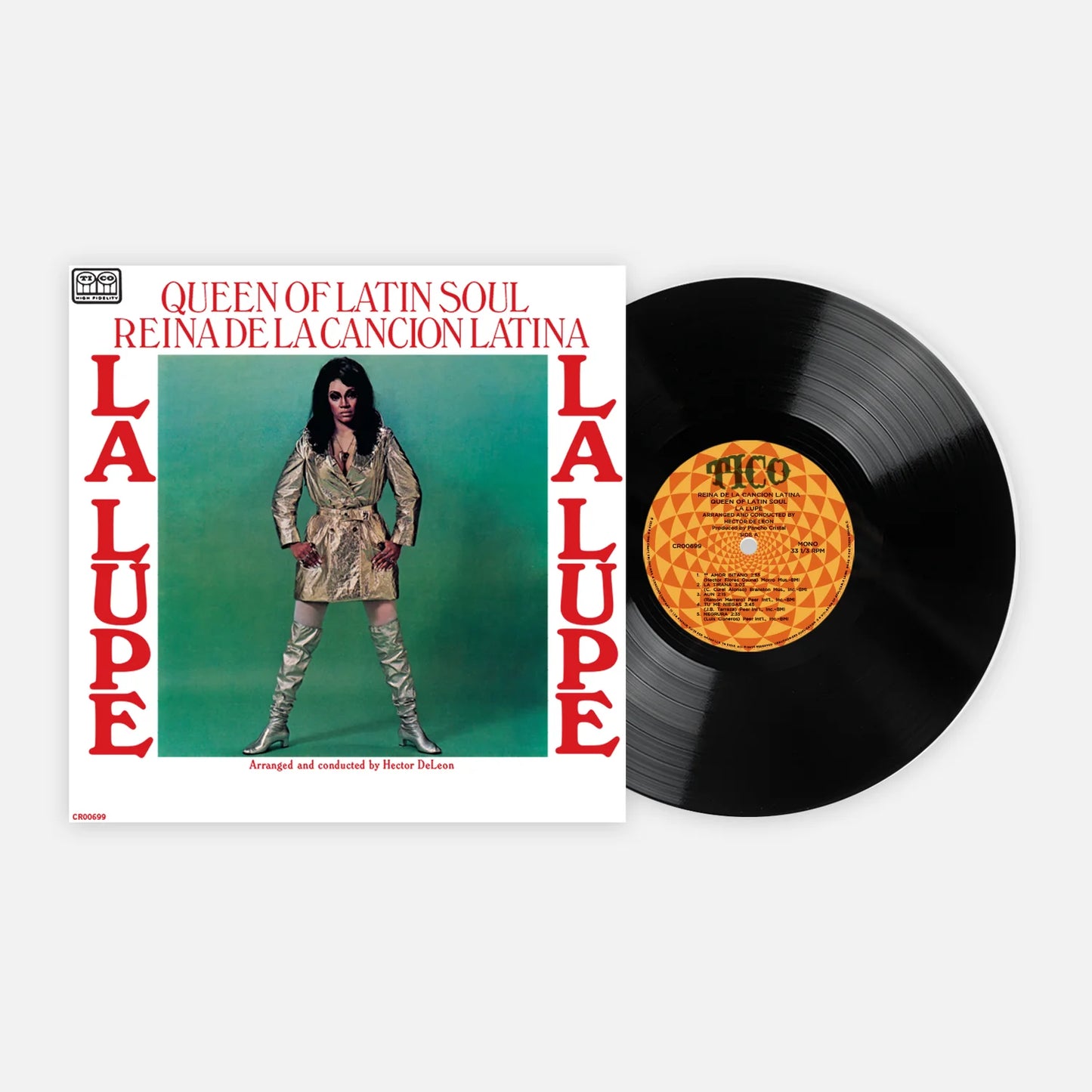 La lupe reina de la cancion latina album on black color vinyl lp record
