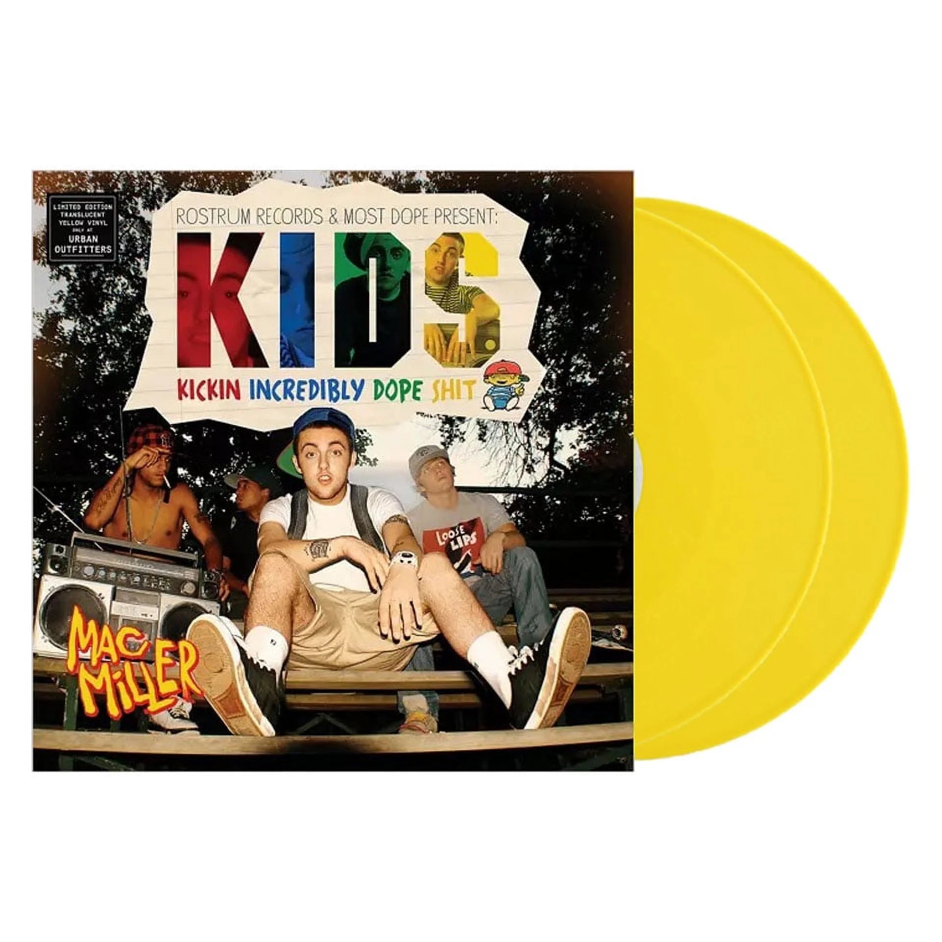 Mac miller k i d s album on yellow color vinyl lp record