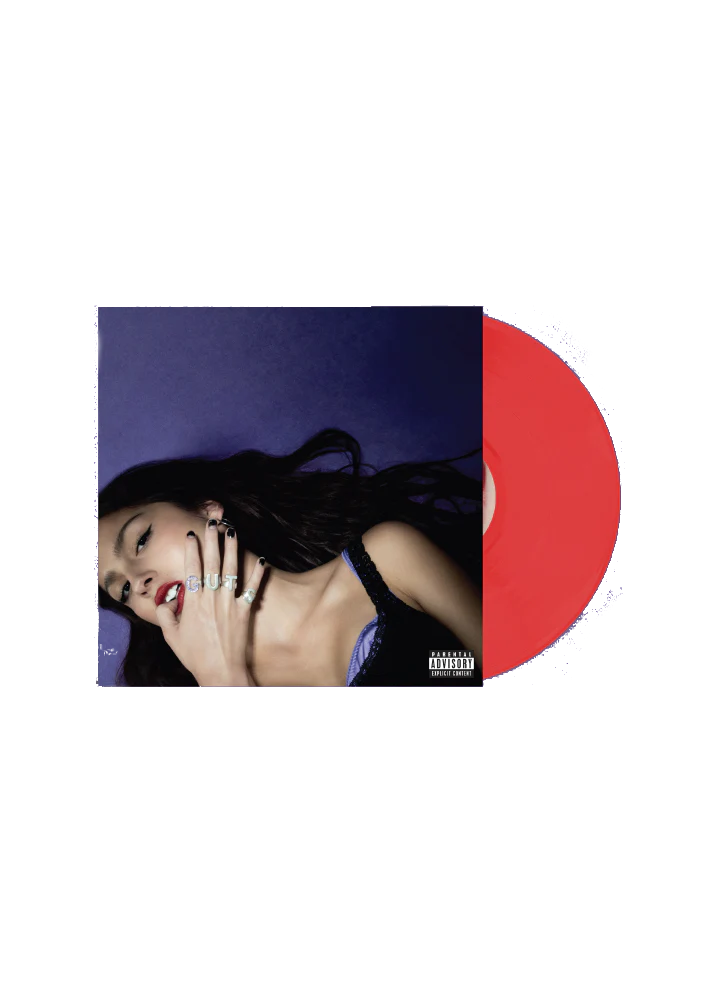 Olivia rodrigo guts album on red color vinyl lp record