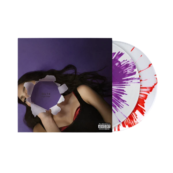 Olivia rodrigo guts spilled on red purple splatter color vinyl lp vinyl lp record