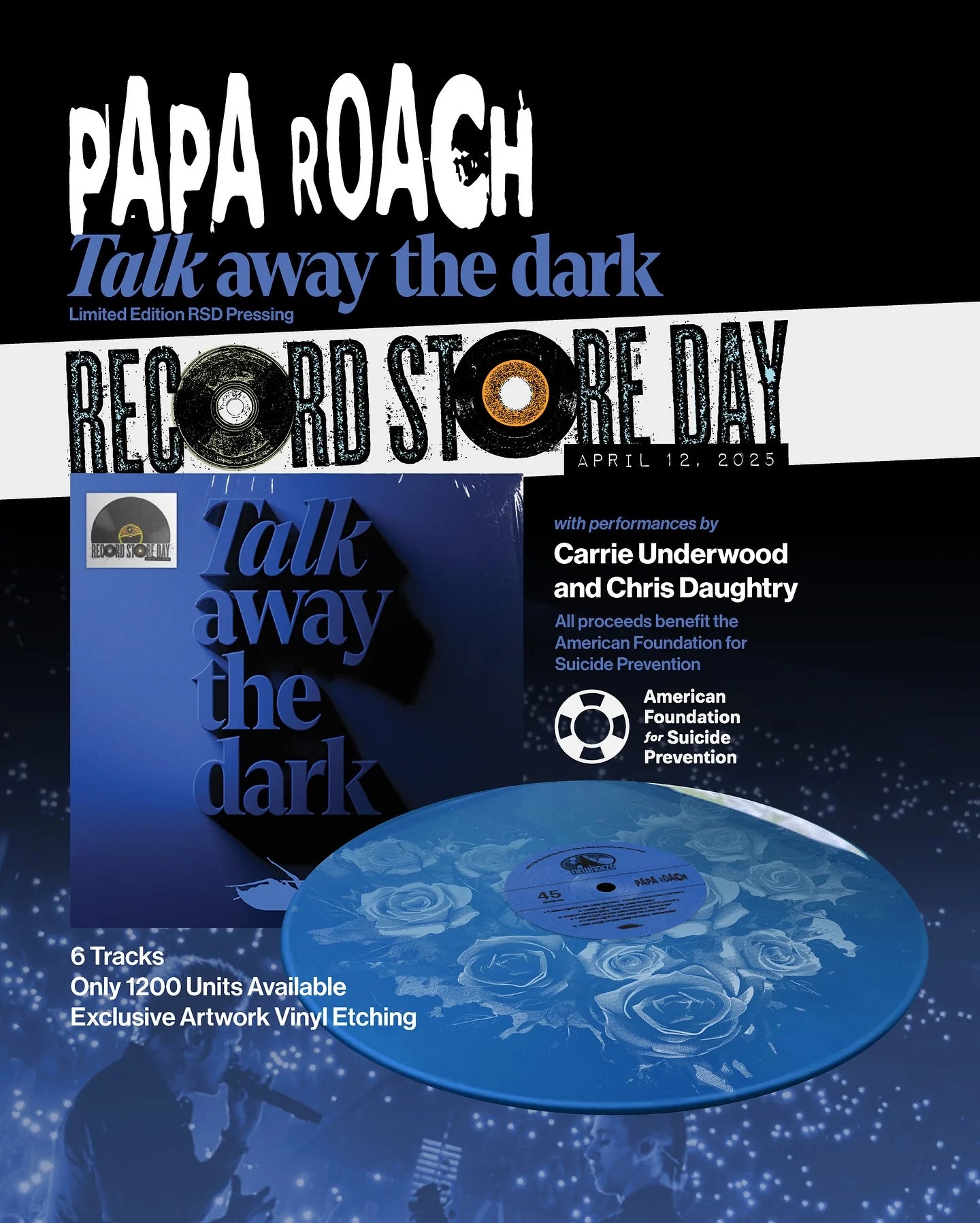 Papa Roach Leave A Light On Etched Vinyl LP