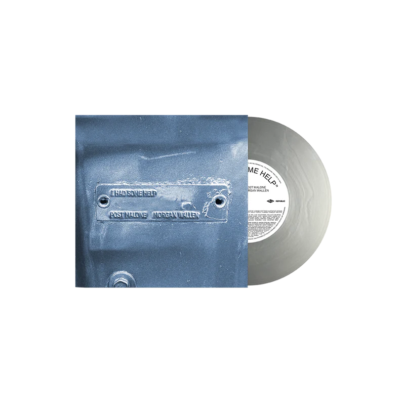 Post malone morgan wallen i had some help silver vinyl lp record