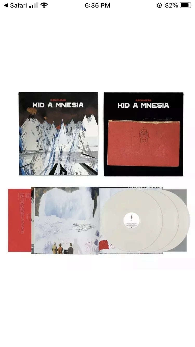 Radiohead kid a mnesia album on cream color vinyl lp record