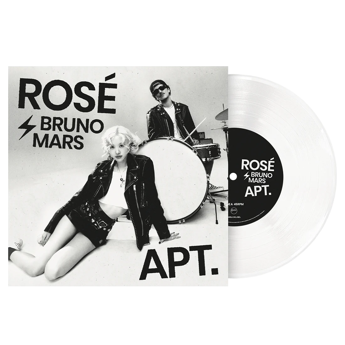 Rose Bruno Mars APT single on 7 inch white vinyl