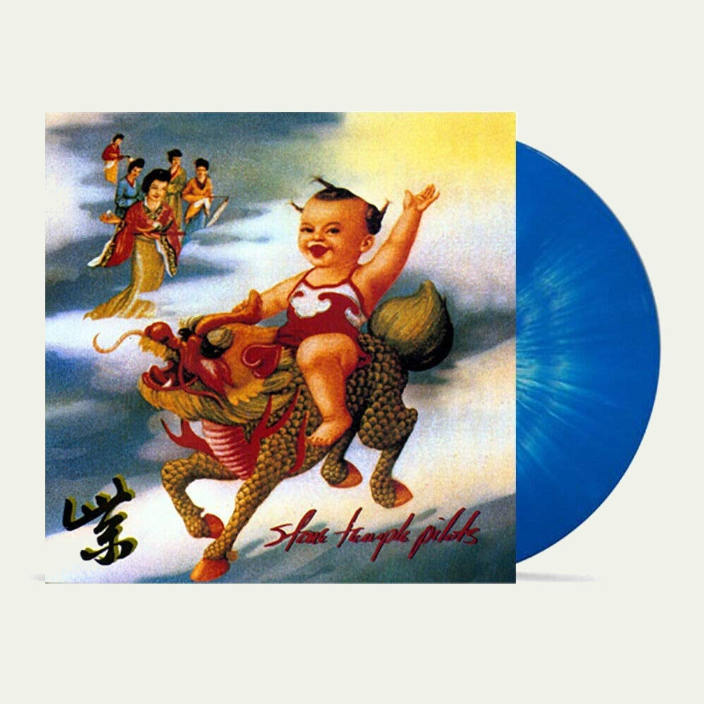Stone temple pilotss purple album on blue colored vinyl lp record