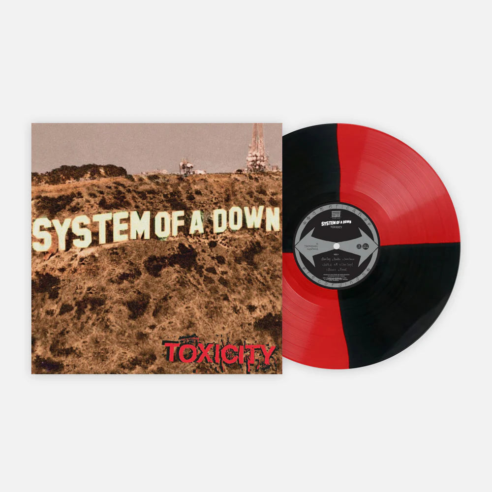 System of a down toxicity album on red black color vinyl lp record