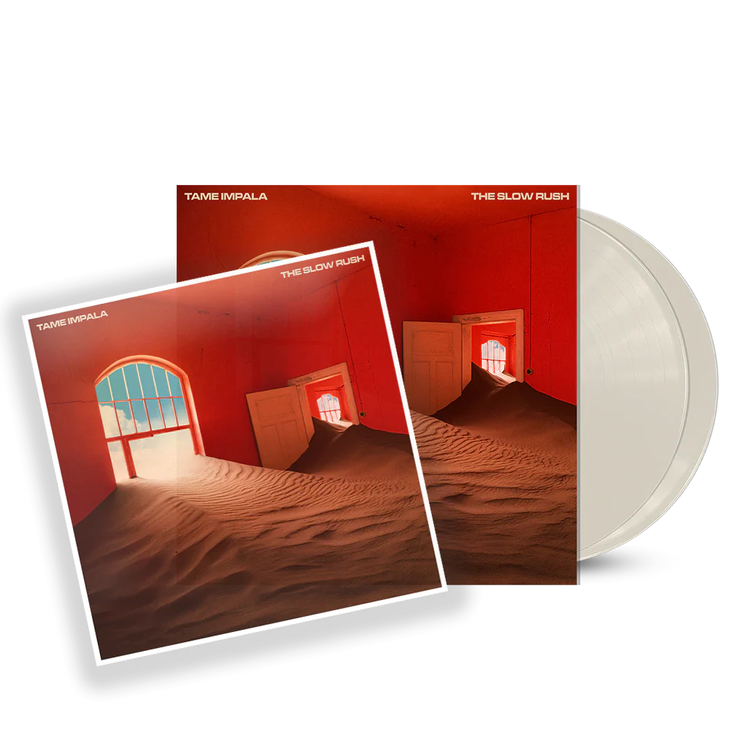 Tame impala the slow rush album on white color 1 vinyl lp record