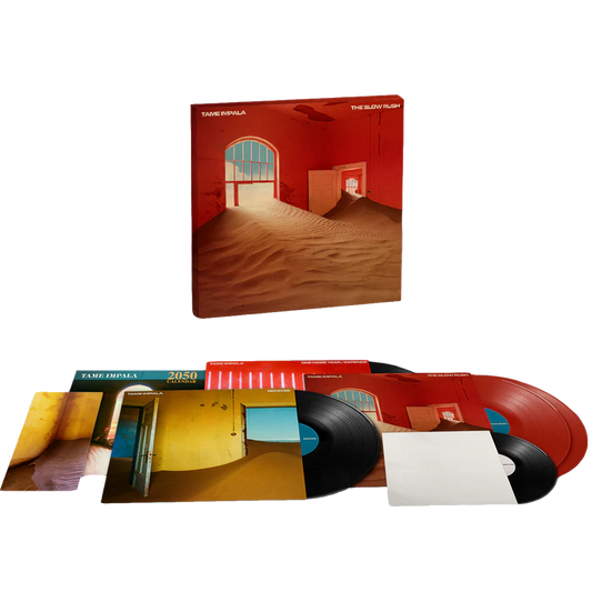 Tame impala the slow rush album on red color vinyl lp record