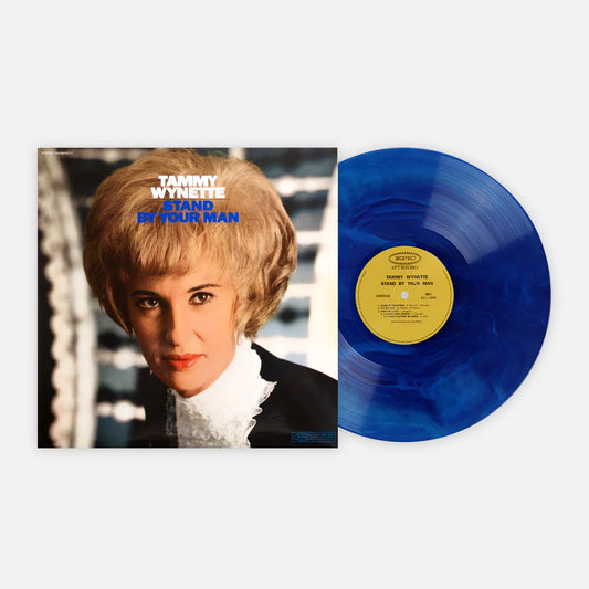 Tammy wynette stand by your man album on blue color vinyl lp record