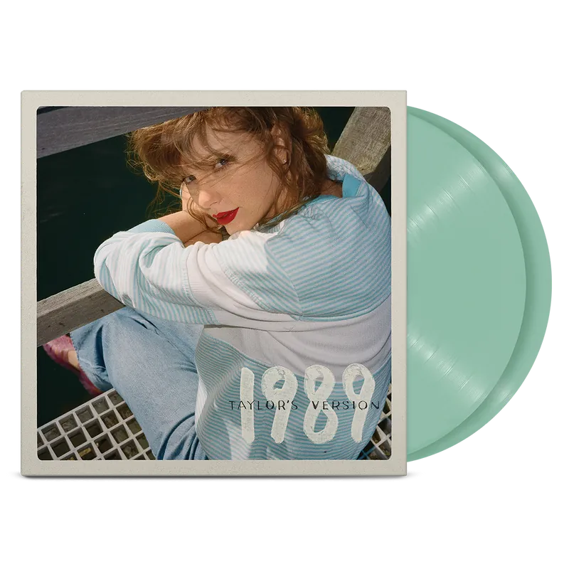 Taylor swift 1989 taylors version album on aquamarine green color vinyl lp record