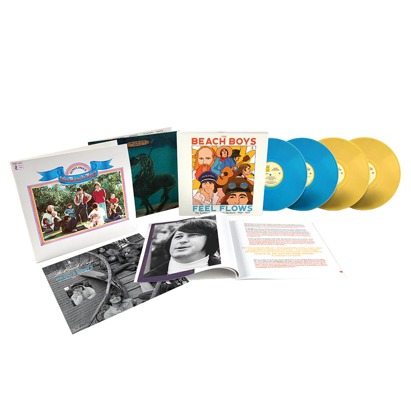 The beach boys feel flows the sunflower surfs up sessions 1969 1971 super deluxe album on yellow blue color vinyl lp record