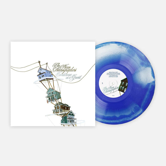 The new pornographers continue as a guest white blue vinyl lp record