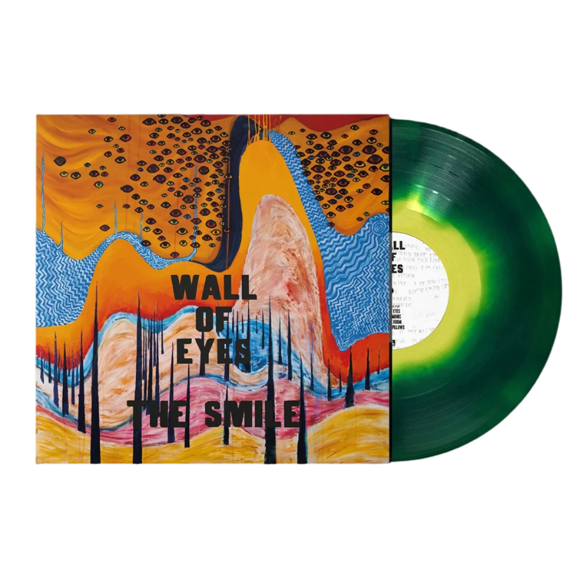 The smile wall of eyes yellow green vinyl lp record