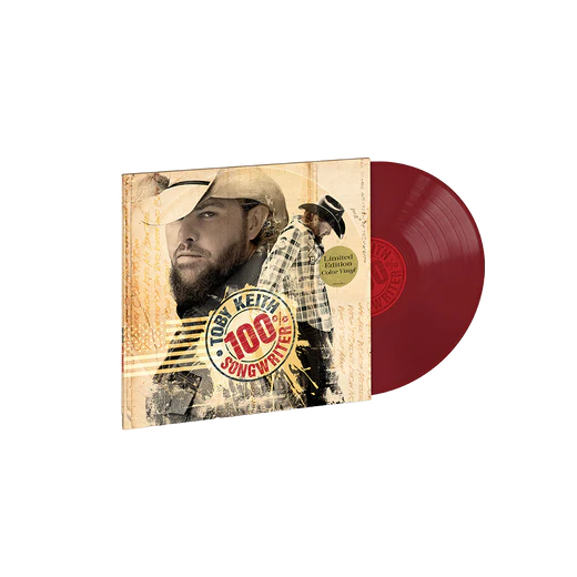 Toby keiths 100 songwriter album on red colored vinyl lp record