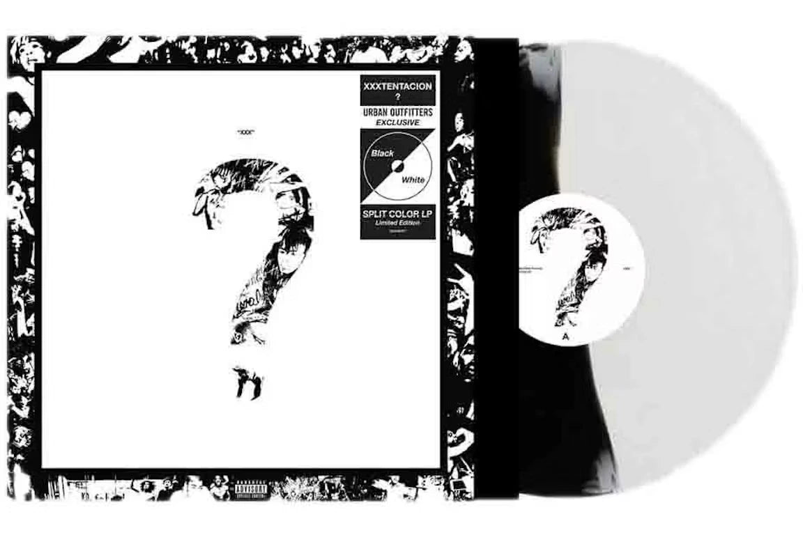 Xxxtentacion question black white split vinyl lp record