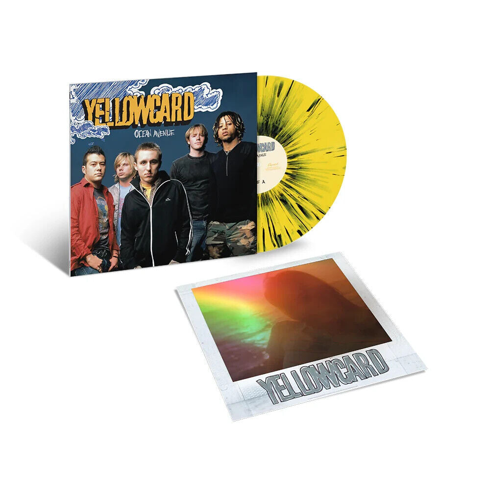 Yellowcard ocean avenue album on yellow black streaked color vinyl lp record