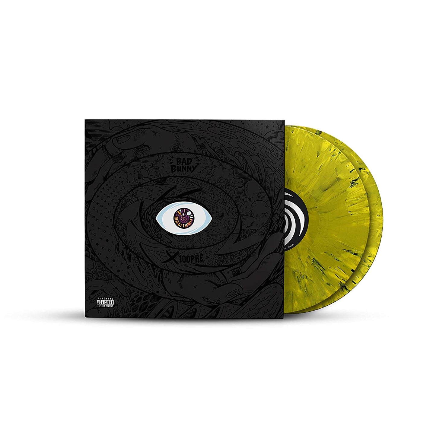 Bad bunny x 100pre yellow vinyl colored lp record ablum vinyl lp record