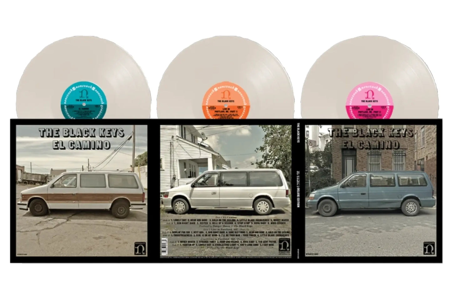 The black keyss el camino album on white color vinyl lp record
