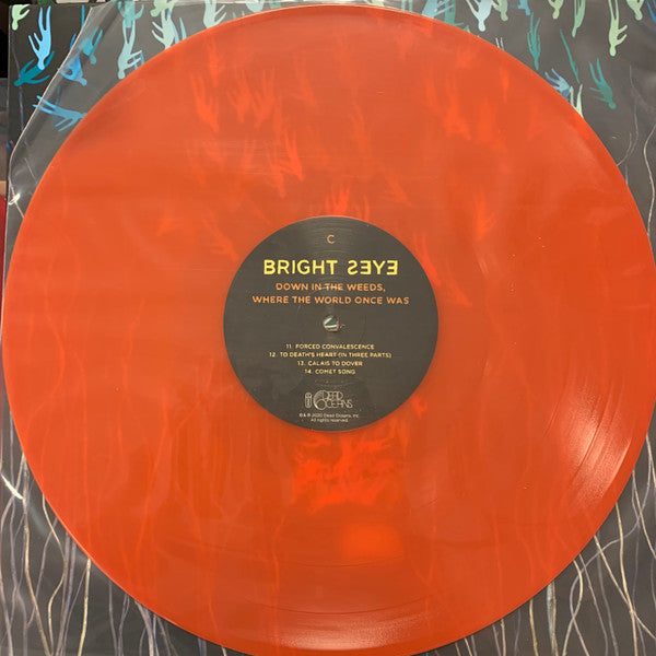 Bright eyess down in the weeds where the world once was album on orange and red colored vinyl lp record