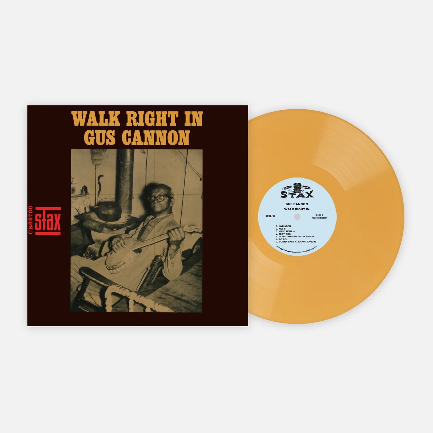 Gus cannon walk right in yellow vinyl lp record