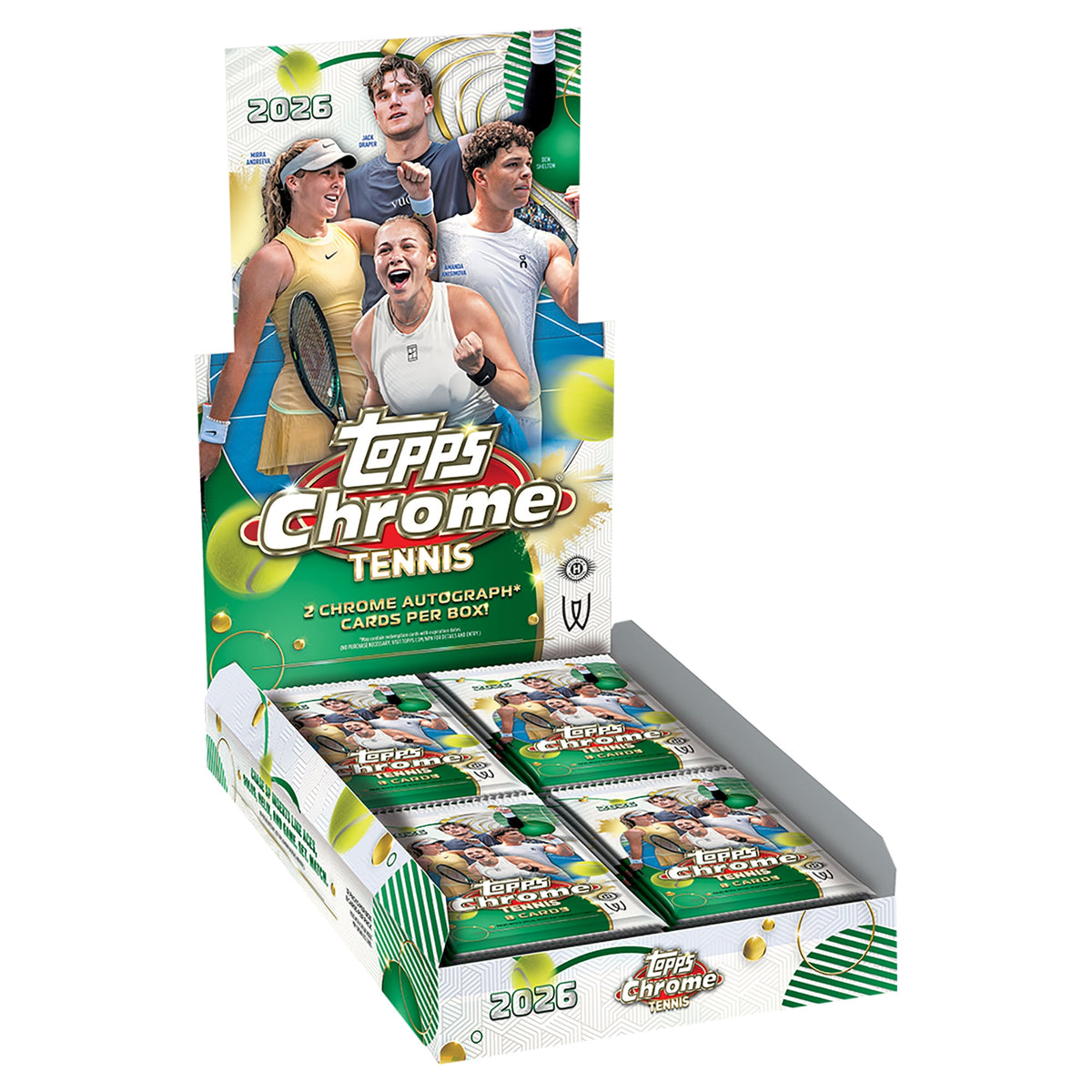 2026 Topps Chrome Tennis Factory Sealed Hobby Box