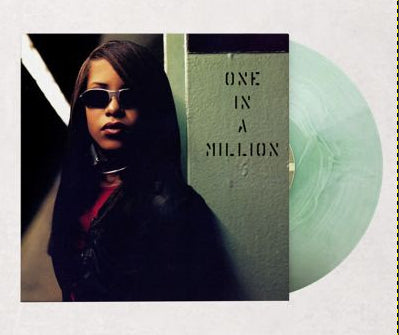 Aaliyah One in a Million album on Coke Bottle Green and Cream Galaxy Color Variant Vinyl LP Record