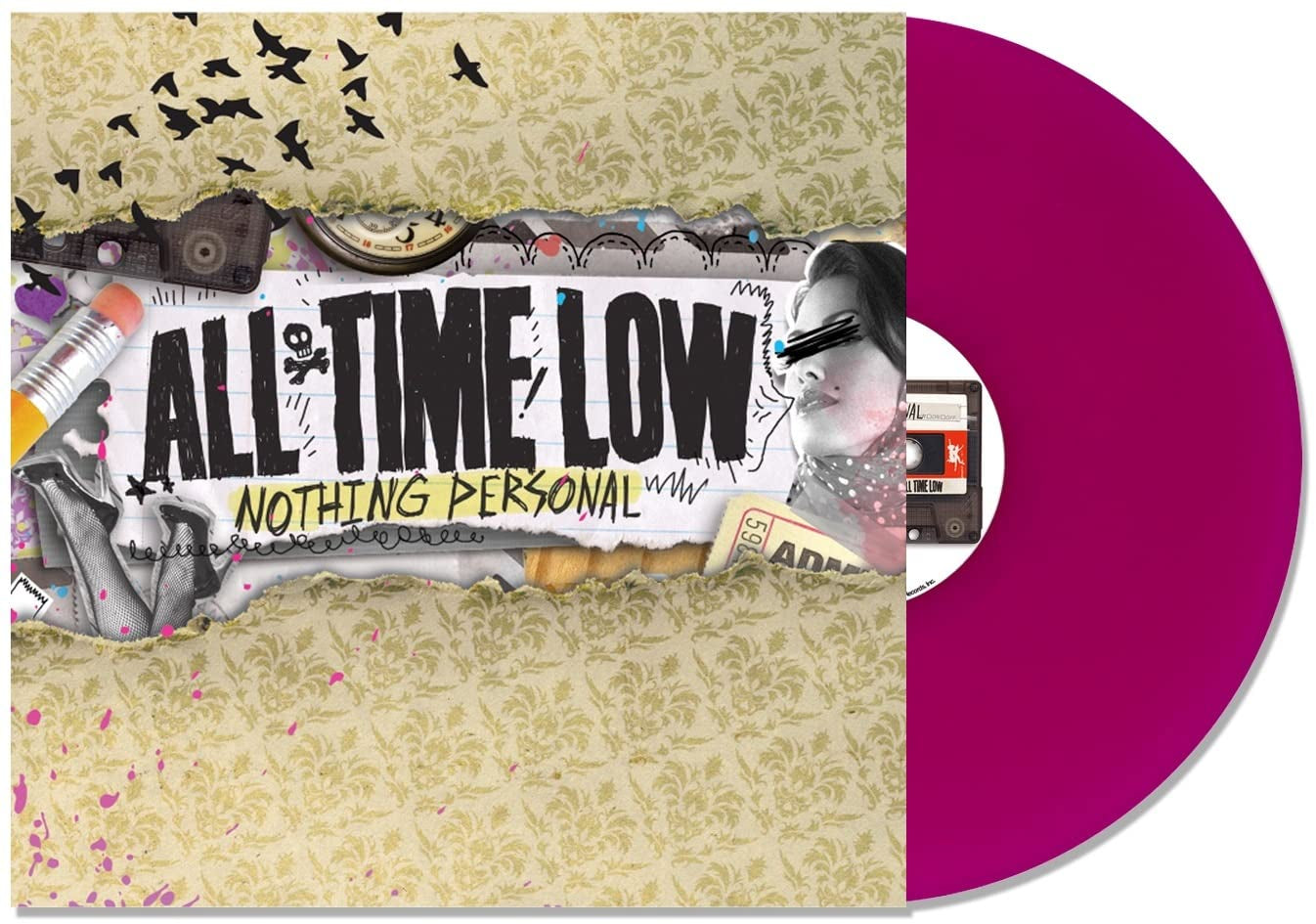 All Time Low Nothing Personal Album on Neon Purple Variant Color Vinyl LP Record