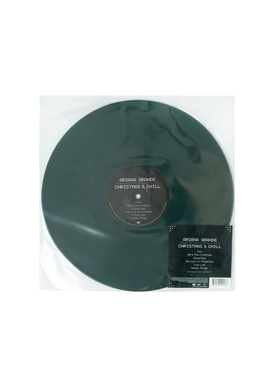 Ariana Grande Christmas and Chill green vinyl record variant with sleeve
