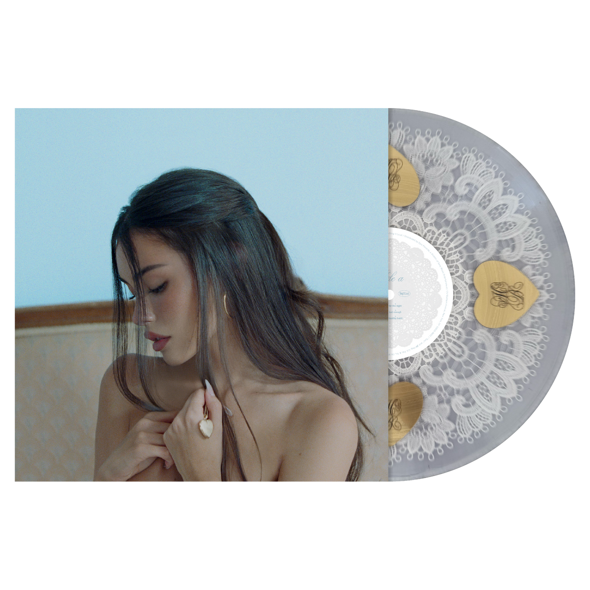 Madison Beer - locket - Gold Locket & Lace Doily-Filled Vinyl - LP