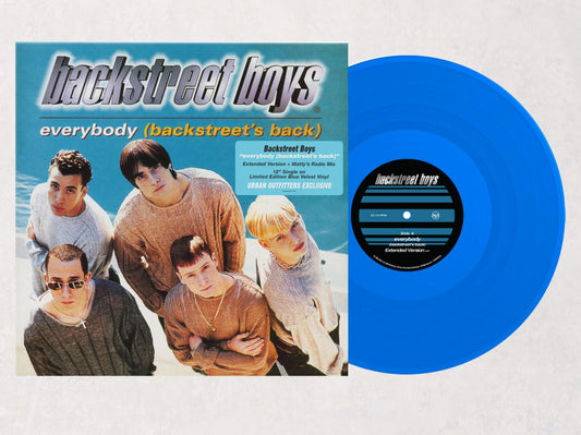 backstreet boys everybody (backstreets back) blue single colored vinyl record 