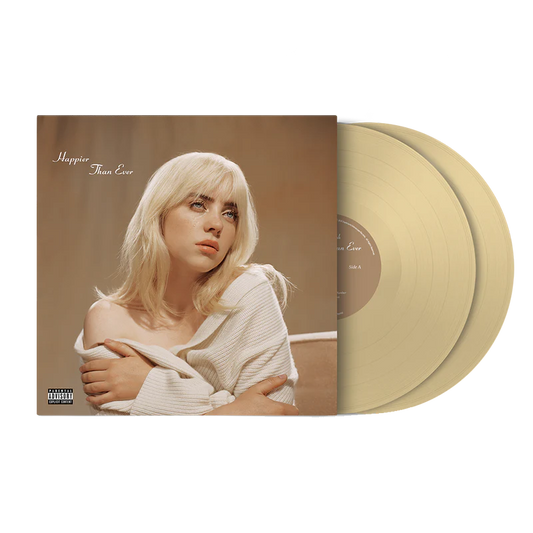 Billie eilish happier than ever on golden yellow vinyl lp record