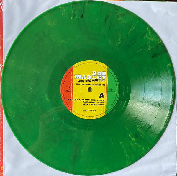 Bob Marley and The Wailers "The Capitol Session '73" Album On Marbled Green Colored Vinyl LP Record Disc Image