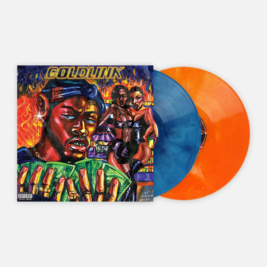 Goldlink at what cost album on orange blue color vinyl lp record