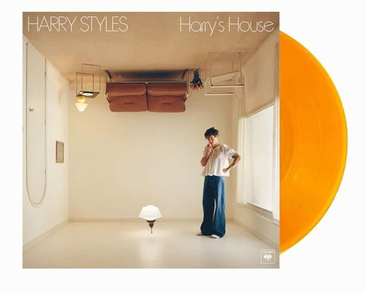 harry styles harrys house album on orange colored vinyl LP record