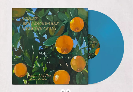 Lana Del Rey's Violet Bent Backwards Over The Grass poetry record on sky blue vinyl color variant record LP