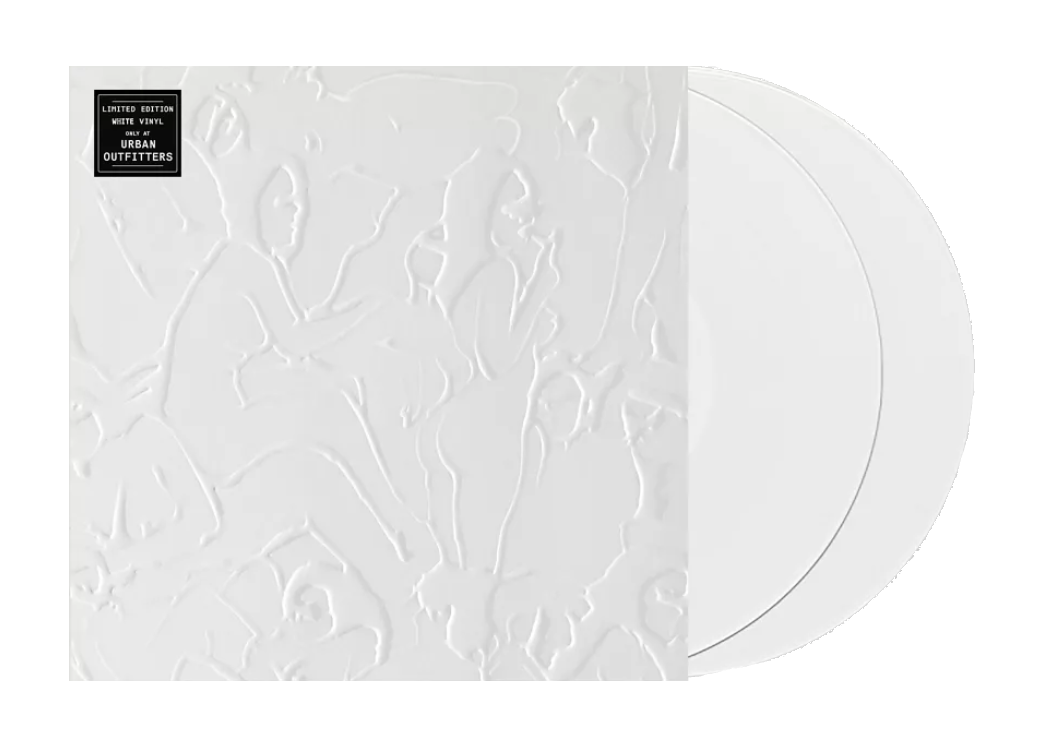 image of mac miller's macadelic album on white colored vinyl LP record
