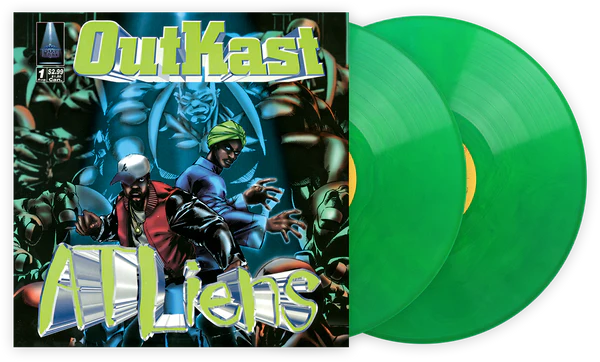 Outkasts atliens album on neon green variant color vinyl lp record