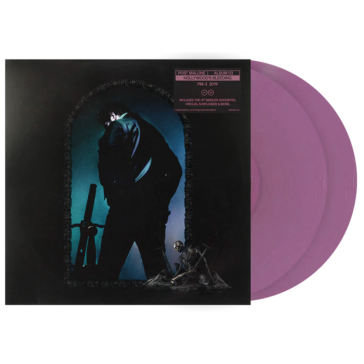 Post Malone's "Hollywoods Bleeding" on Pink Vinyl LP Record