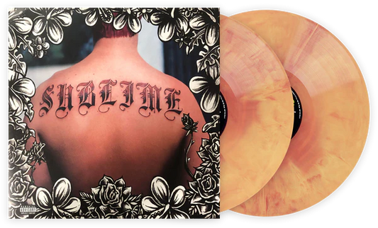 Sublime's self titled "Sublime" album on burning son orange and yellow galaxy variant color vinyl LP records