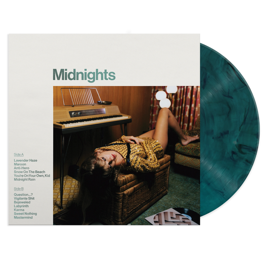 Taylor Swift Midnights Album On Jade Green Version Limited Edition Vinyl LP Record Variant Front Side