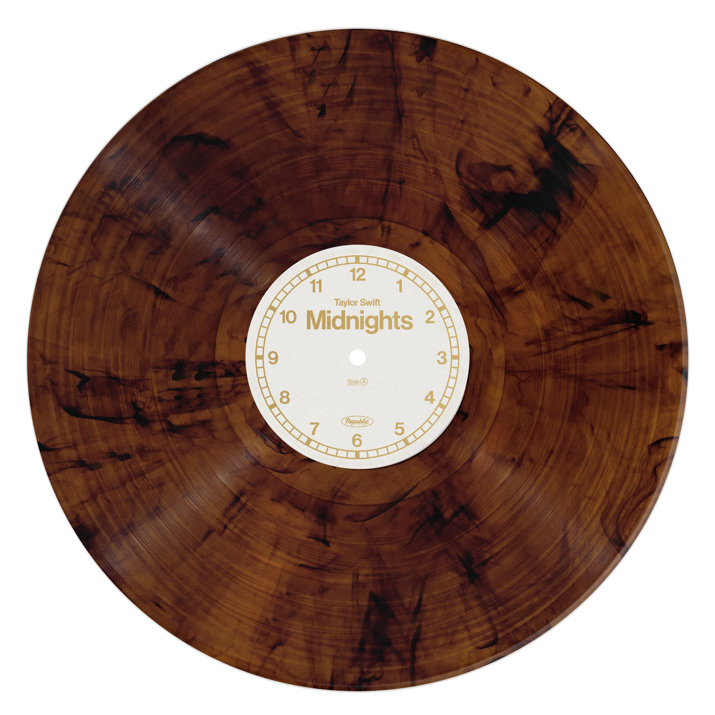 Taylor Swift Midnights Album On Mahogany Brown Marbled Version Limited Edition Vinyl LP Record Variant Disc Only