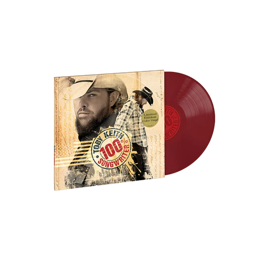 Toby Keith's "100% Songwriter" Album On Red Vinyl LP Record