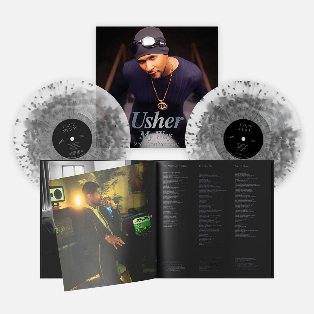 Usher my way 25th anniversary edition album on silver color vinyl lp record
