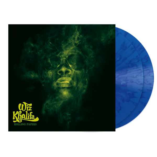 Wiz khalifa rolling papers album on blue color vinyl lp record