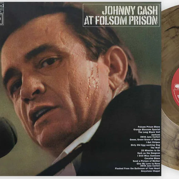 Johnny Cash - At Folsom Prison - Tan Vinyl - LP - Colored Vinyl Record - crate-view